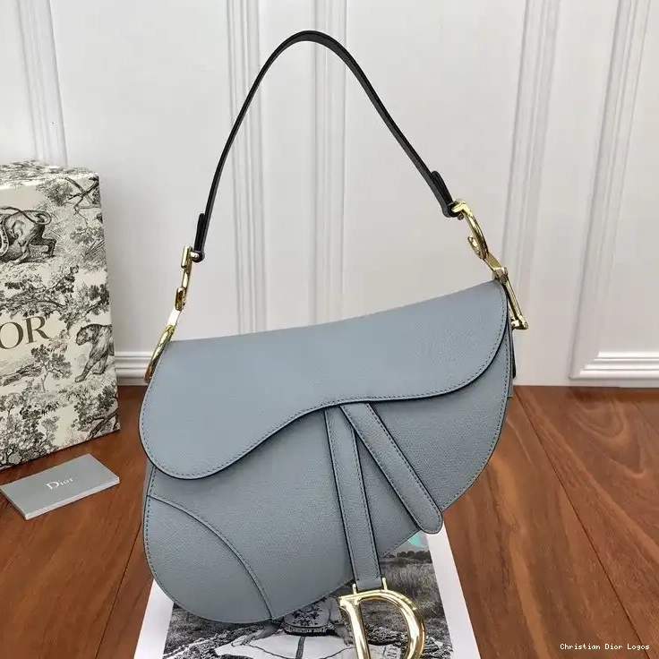 Blue Grained Calfskin Bag Sky Saddle Dior 0510 Luxury